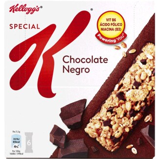 Special K Barras de Cereais com Chocolate Preto Pack 6 embalagem 21,5 g