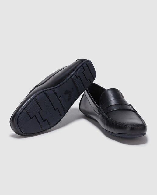 Mocasines de hombre Martinelli de piel en color azul