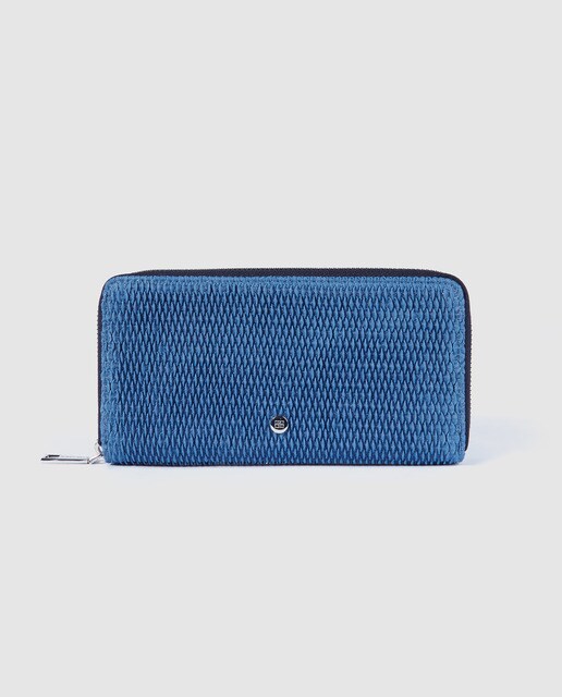 Cartera de mujer Gloria Ortiz Misha en azul con cremallera