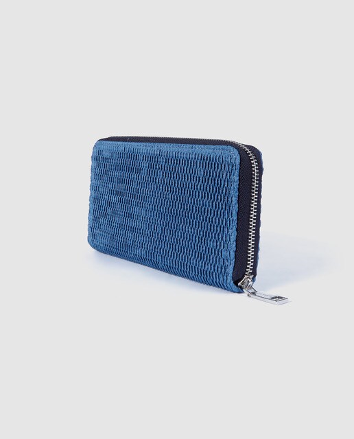 Cartera de mujer Gloria Ortiz Misha en azul con cremallera