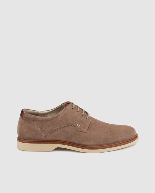 Zapatos de cordones de hombre Martinelli de piel en color topo