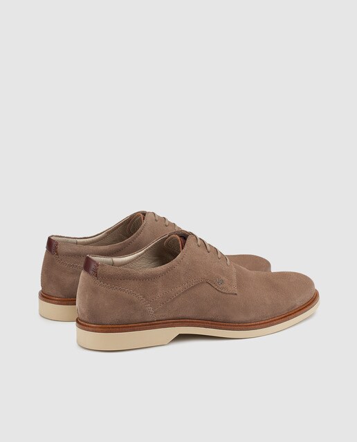 Zapatos de cordones de hombre Martinelli de piel en color topo