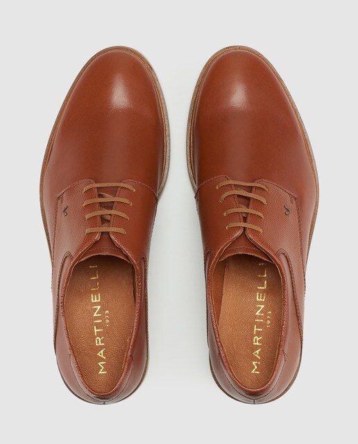 Zapatos de cordones de hombre Martinelli de piel marrón