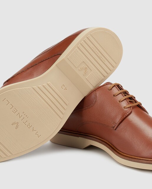 Zapatos de cordones de hombre Martinelli de piel marrón