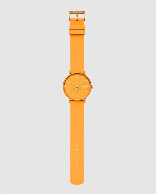 Reloj de hombre Skagen Aaren Kulor SKW6510 de silicona amarillo