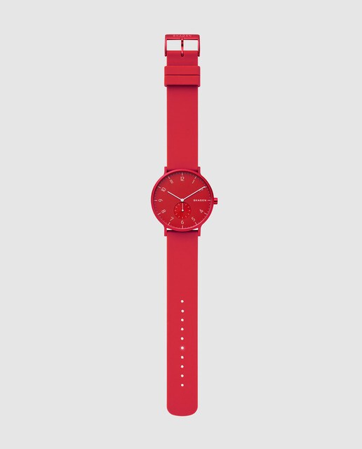 Reloj de hombre Skagen Aaren SKW6512 de silicona rojo