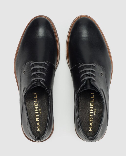 Zapatos de cordones de hombre Martinelli de piel en color negro