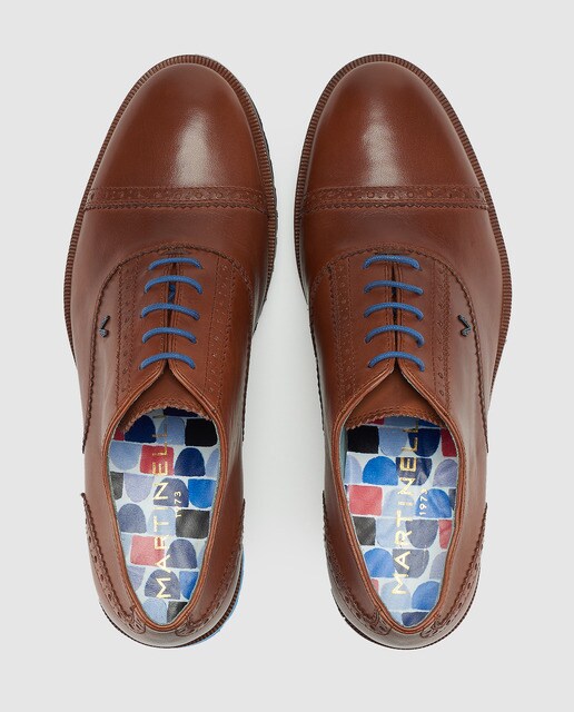 Zapatos de cordones de hombre Martinelli de piel marrón claro