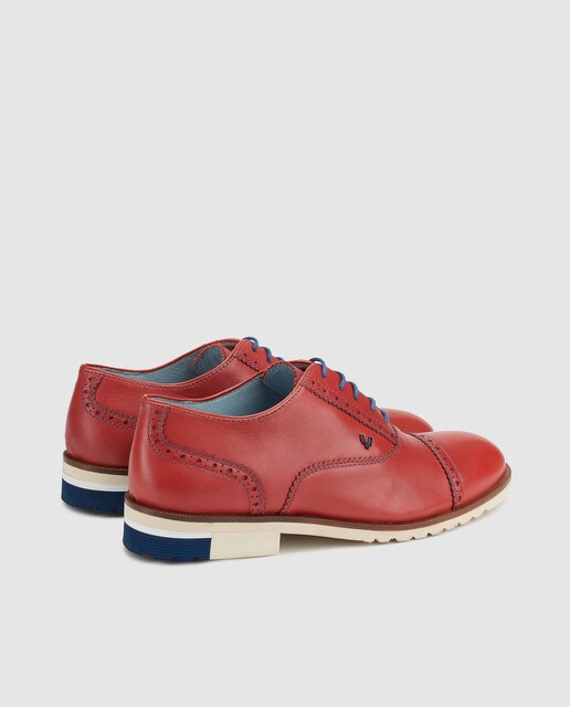 Zapatos de cordones de hombre Martinelli de piel en color rojo
