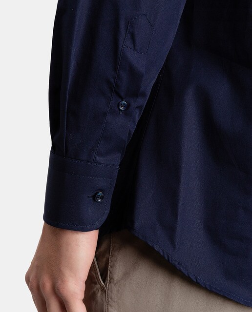 Camisa de hombre Paul & Shark regular lisa azul