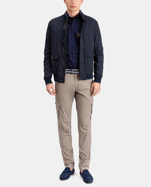 Camisa de hombre Paul & Shark regular lisa azul