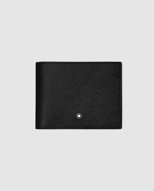 Cartera de hombre Montblanc de piel en negro con aplique de la firma