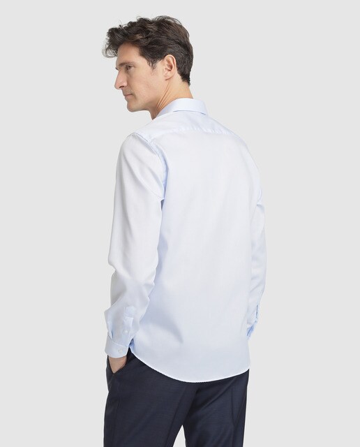 Camisa de hombre Emidio Tucci regular lisa azul