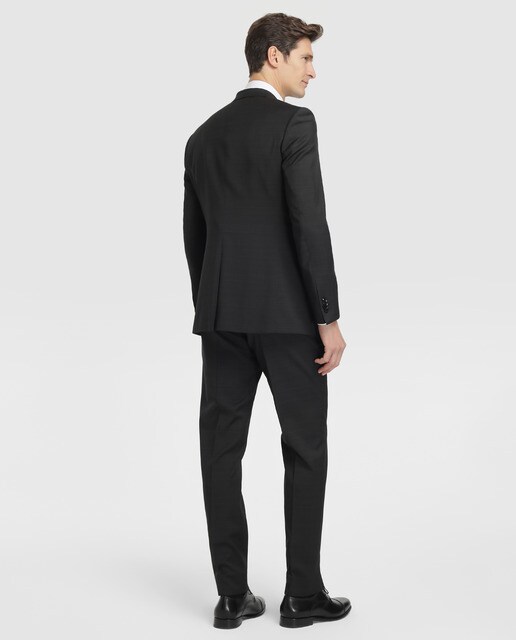Traje de hombre Emidio Tucci Ceremonia Emidio Tucci regular de cuadros negro