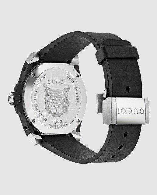 Reloj de hombre Gucci Dive YA136320 de caucho negro
