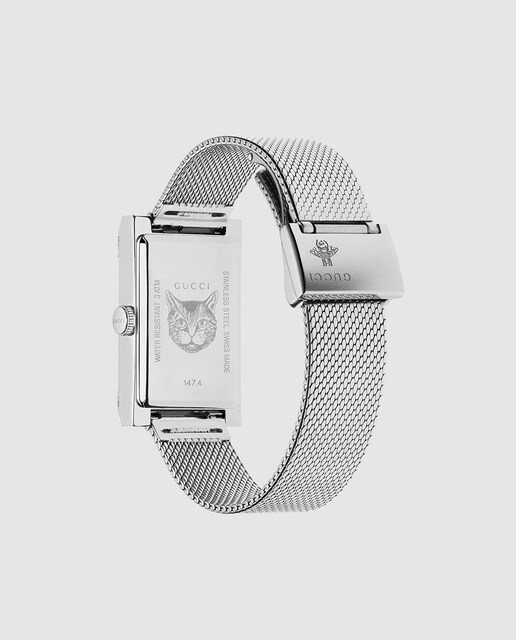 Reloj de mujer Gucci G-Frame YA147401 de malla de acero