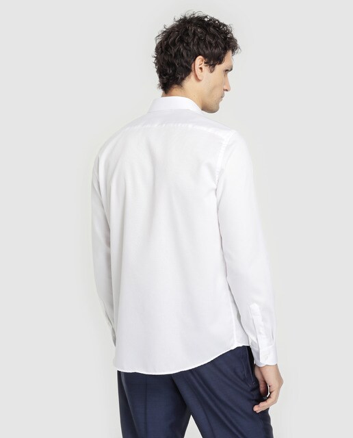 Camisa de hombre Emidio Tucci regular lisa blanca