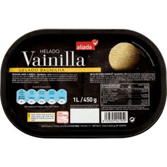 Aliada Gelado de Baunilha embalagem 1 L