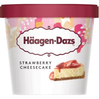 Haagen-Dazs Mini Gelado de Cheesecake de Morango embalagem 95 ml