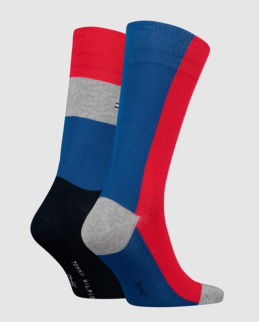 Pack de dos pares de calcetines de hombre Tommy Hilfiger cortos varios colores