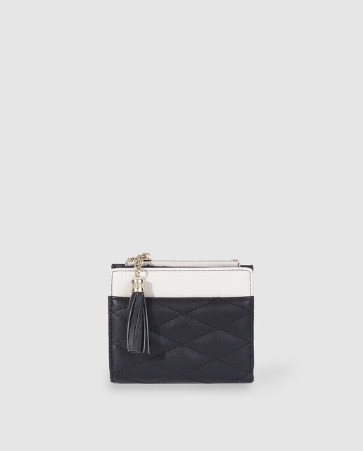 Cartera pequeña de mujer El Corte Inglés acolchada en negro