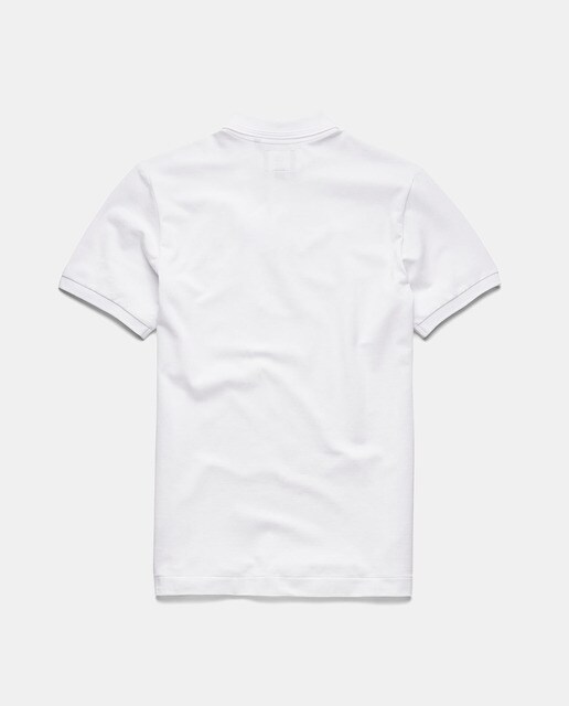 Polo de hombre G-Star Raw slim blanco de manga corta