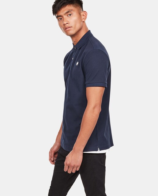 Polo de hombre G-Star Raw slim azul marino de manga corta