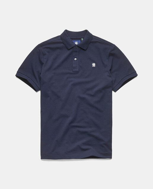 Polo de hombre G-Star Raw slim azul marino de manga corta