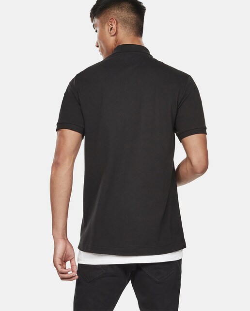 Polo de hombre G-Star Raw slim negro de manga corta