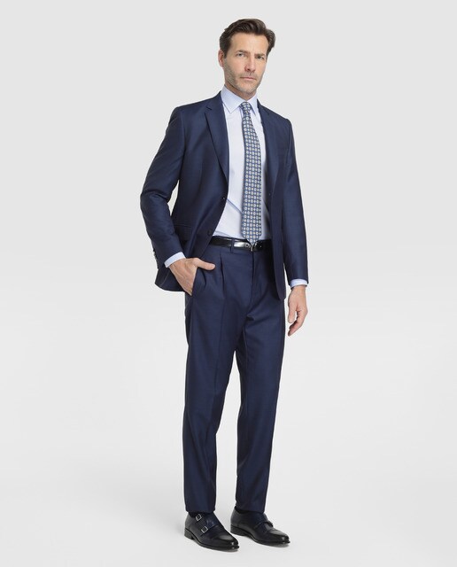 Camisa de hombre Olimpo classic lisa azul
