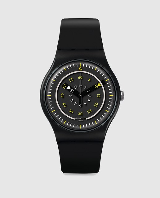 Reloj de hombre Swatch Più Nero SUOB157 de silicona negro