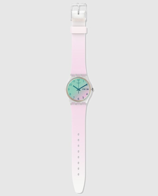 Reloj de mujer Swatch Ultrarose GE714 de silicona rosa