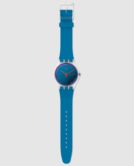 Reloj de hombre Swatch Polablue SUOK711 de silicona azul