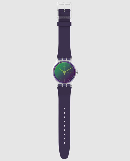 Reloj de hombre Swatch Polapurple SUOK712 de silicona morado