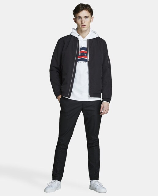 Cazadora bomber de hombre Jack & Jones negra