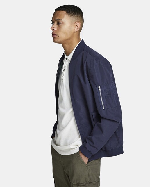Cazadora bomber de hombre Jack & Jones azul marino