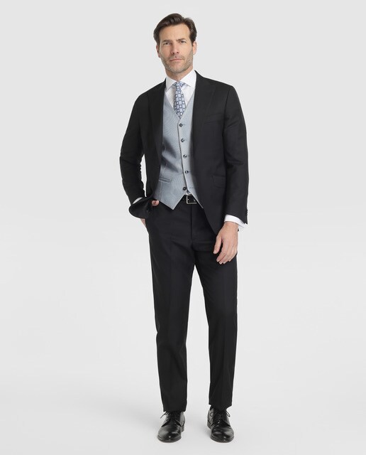Traje de hombre Ceremonia Emidio Tucci regular liso negro