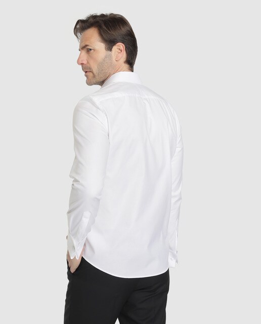 Camisa de hombre Ceremonia Emidio Tucci regular lisa blanca