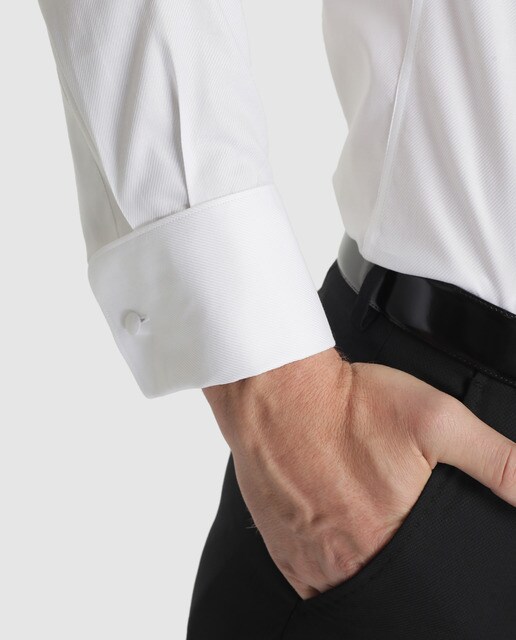 Camisa de hombre Ceremonia Emidio Tucci regular lisa blanca