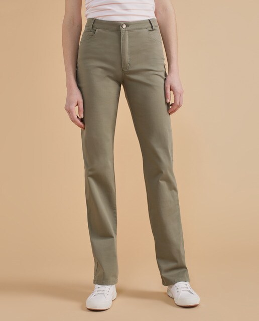 Pantalón recto cinco bolsillos de mujer