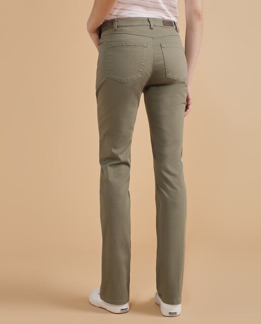 Pantalón recto cinco bolsillos de mujer