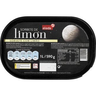 Aliada Gelado de Sorvete de Limão embalagem 1 L