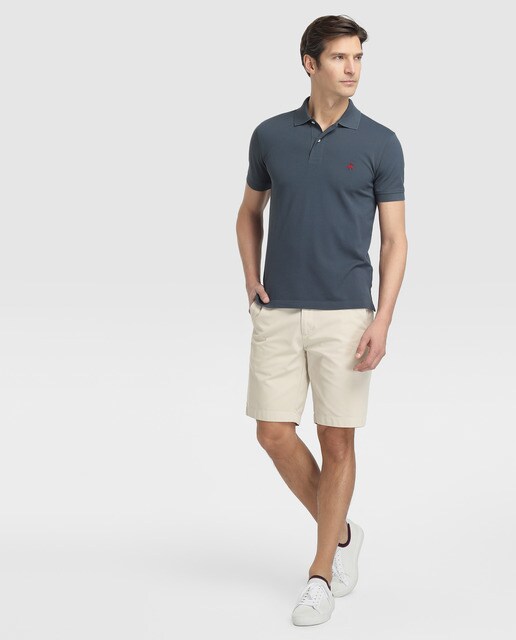 Bermuda de hombre Brooks Brothers lisa natural