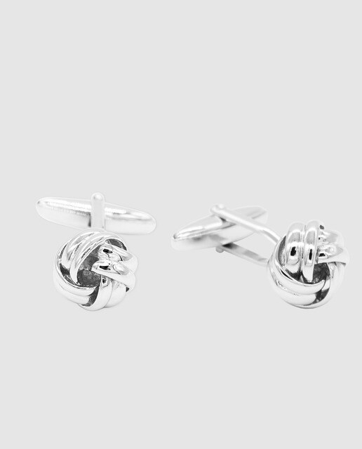 Gemelos de hombre Alaxandra Plata Nudo de plata