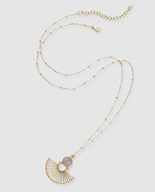 Collar El Corte Inglés dorado y rosa