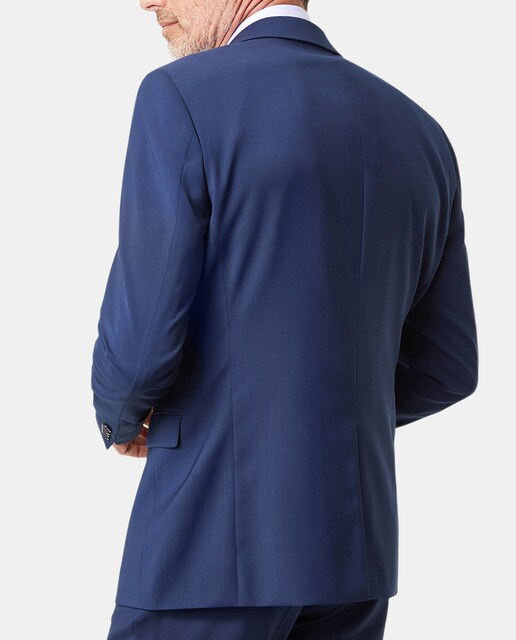 Chaqueta de traje de hombre Pierre Cardin slim lisa azul