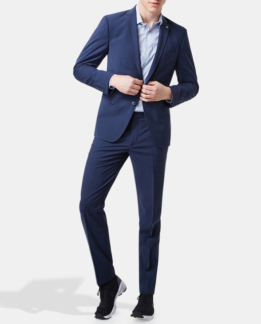 Pantalón de traje de hombre Pierre Cardin regular azul