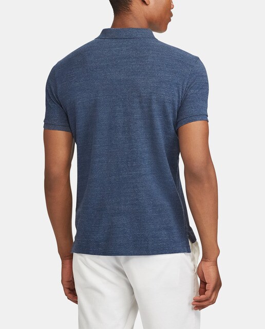 Polo piqué de hombre Polo Ralph Lauren slim azul de manga corta