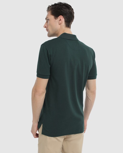 Polo piqué de hombre Brooks Brothers verde de manga corta