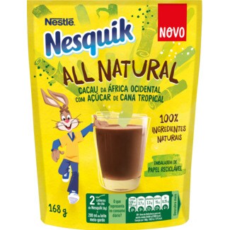 Nesquik Achocolatado ao Natural embalagem 168 g